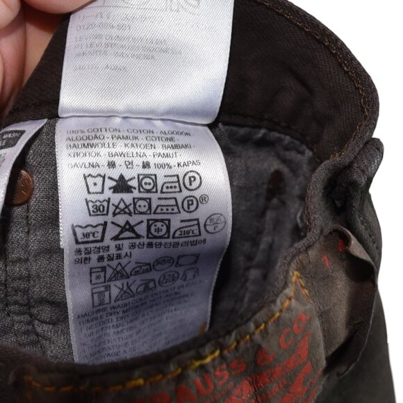 Levi’s 501 Faded Brown Jeans Tagged W40 L32 Straight Leg Button Fly Workwear - Picture 10 of 11